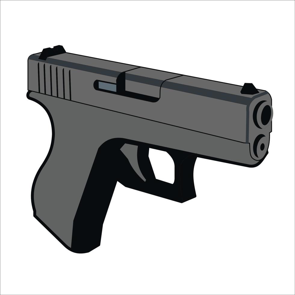 diseño vectorial de armas de fuego de pistola de mano vector