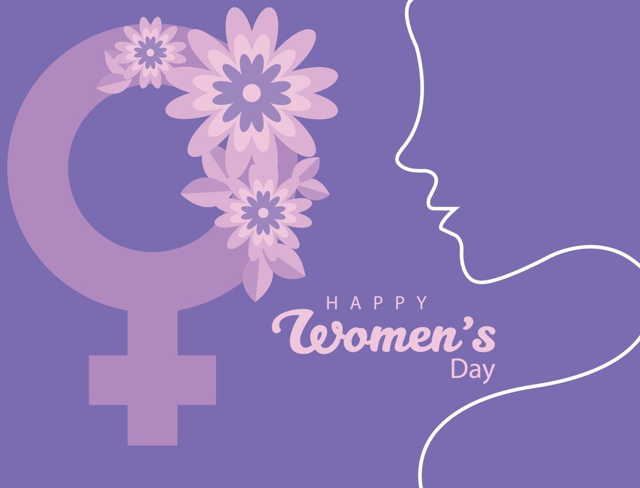 International Women's Day With Blossom Pro Vector