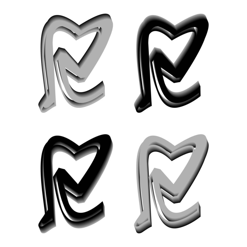 3D letter R logo. Perfect for t-shirts and so on. vector