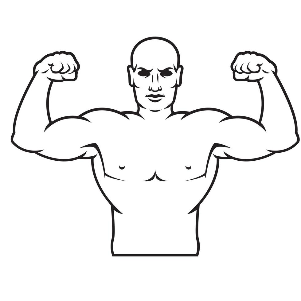 Bodybuilder strong man. Outline silhouette. Design element. Vector illustration isolated on white background. Template for books, stickers, posters, cards, clothes. 5513028 Vector Art at Vecteezy Bodybuilder strong man. Outline silhouette. Design element. Vector illustration isolated on white background. Template for books, stickers, posters, cards, clothes. 5513028 Vector Art at Vecteezy
