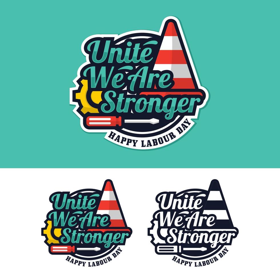 Labor day design premium logo vector