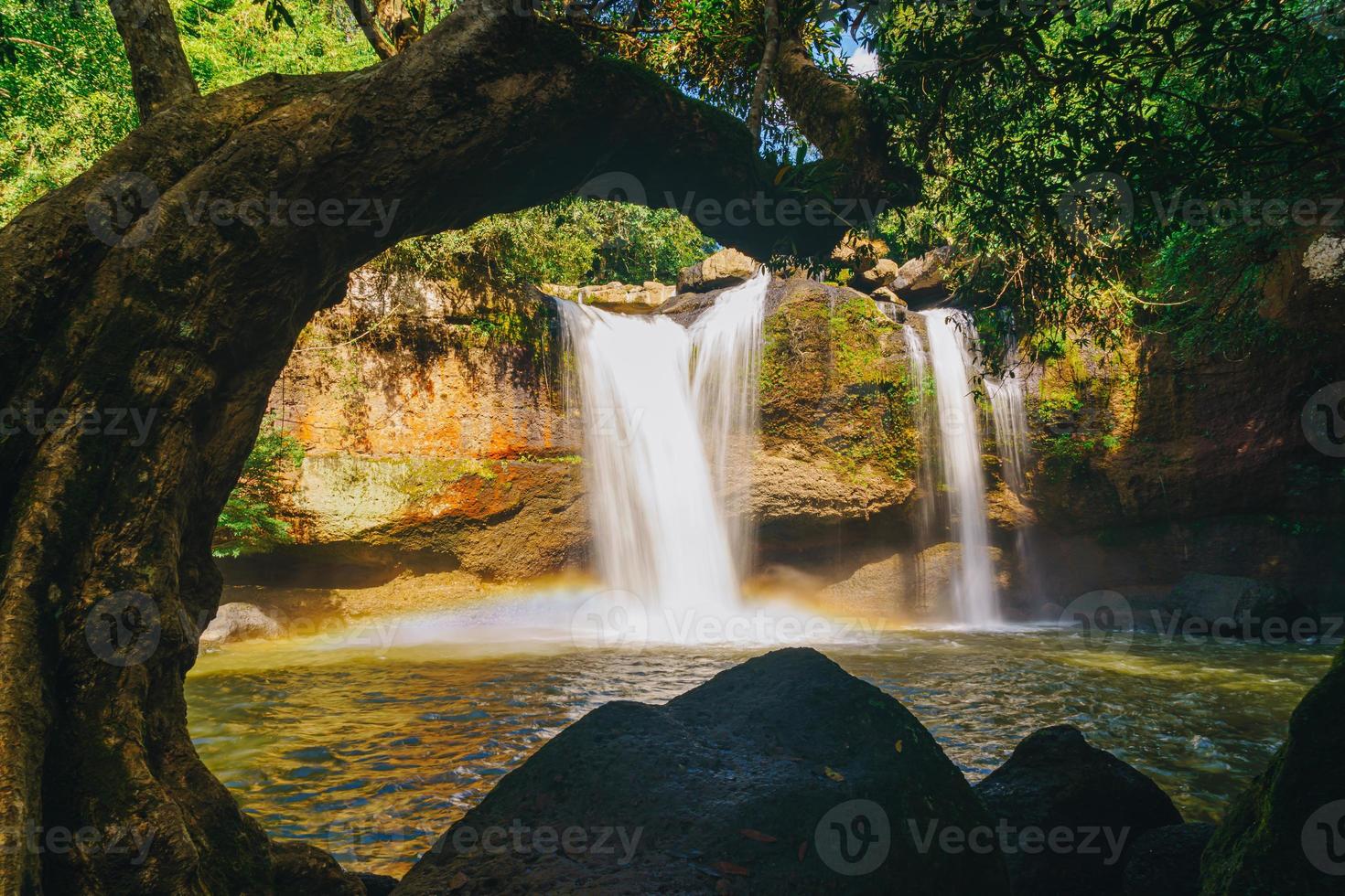 Haew Suwat Waterfall at Khao Yai National Park in Thailand photo