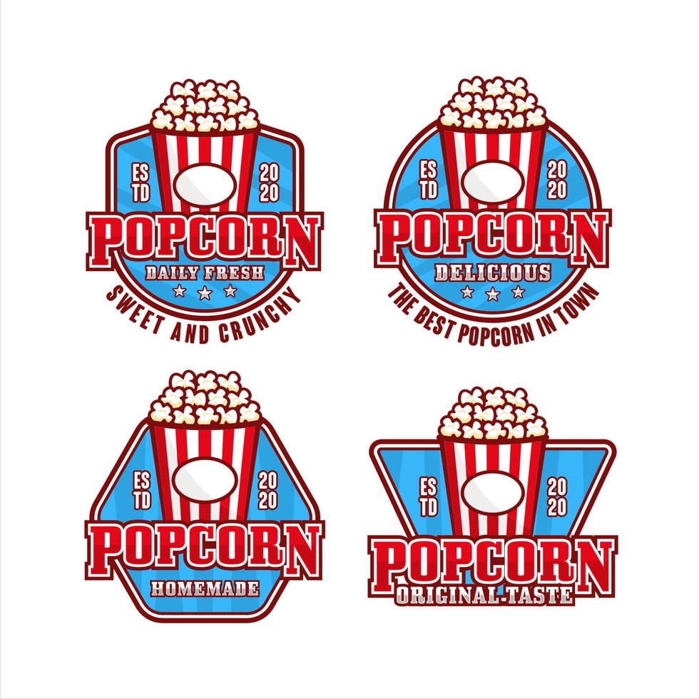 colección de logotipos premium de diseño de palomitas de maíz-2 vector