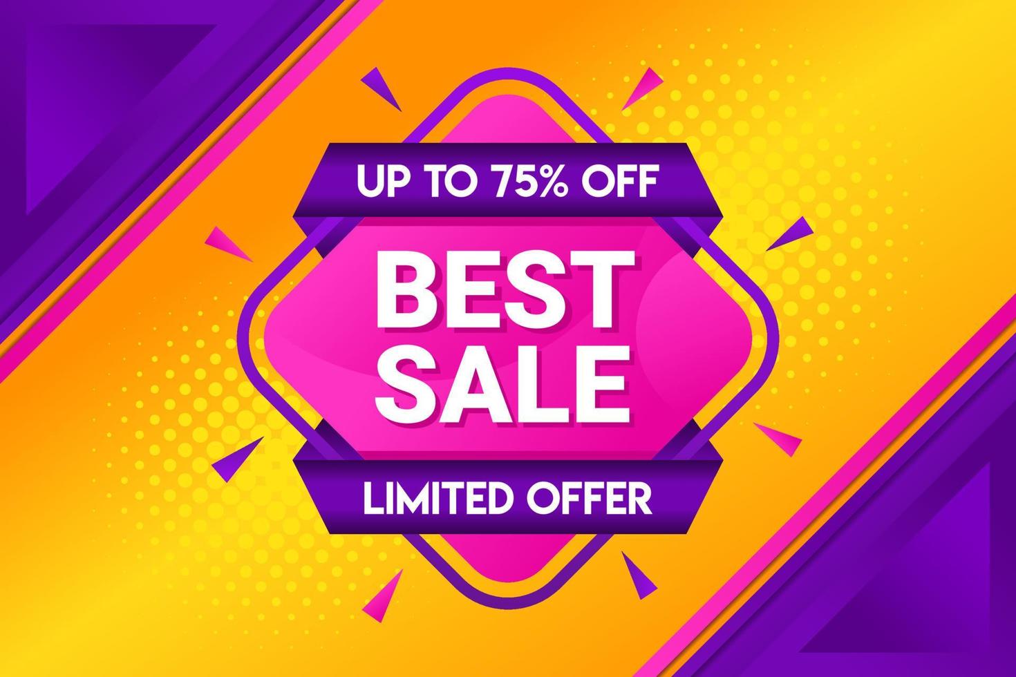 Best sale banner promotion gradient abstract background vector
