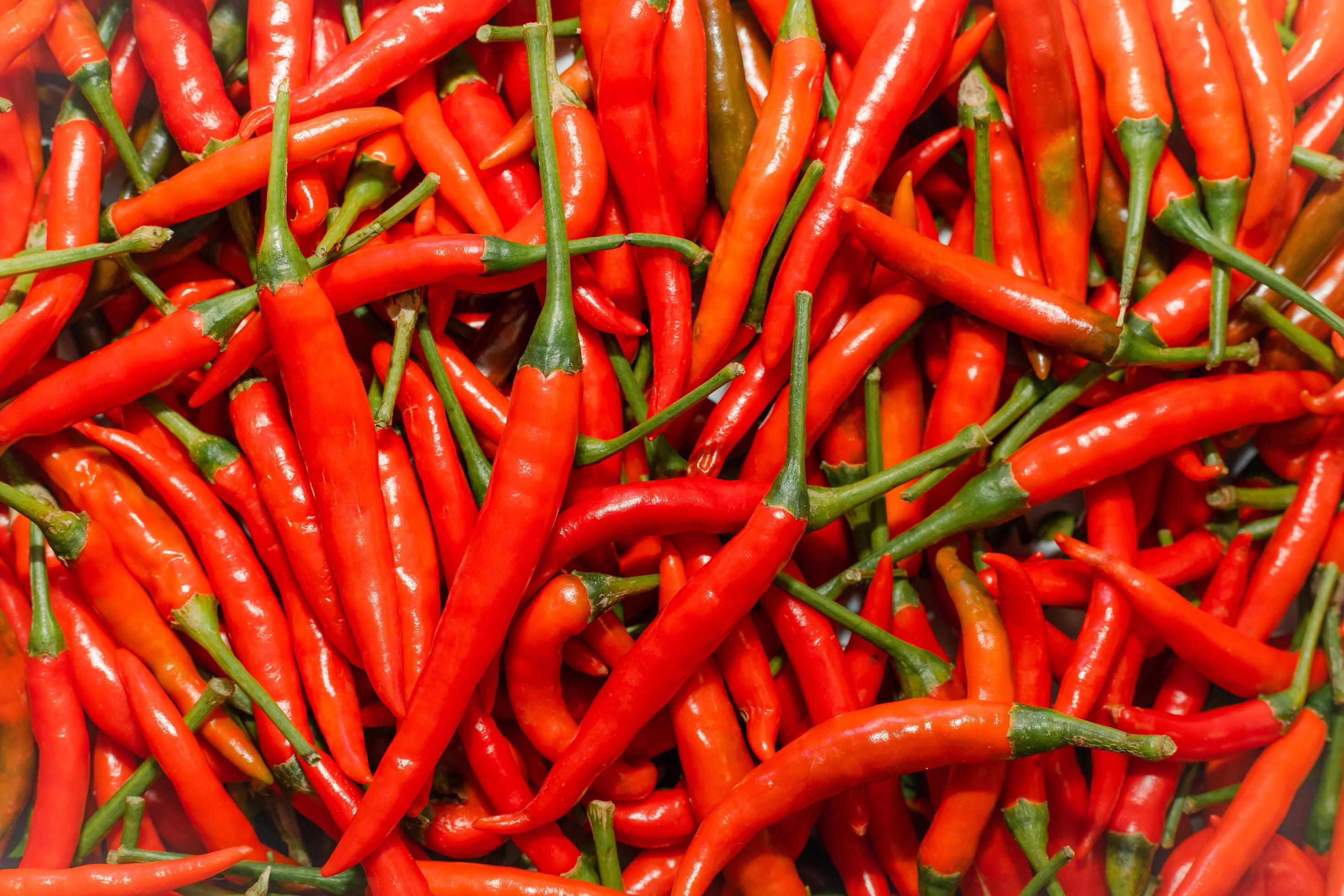 hojuelas de chile rojo fresco orgánico con especias tailandesas