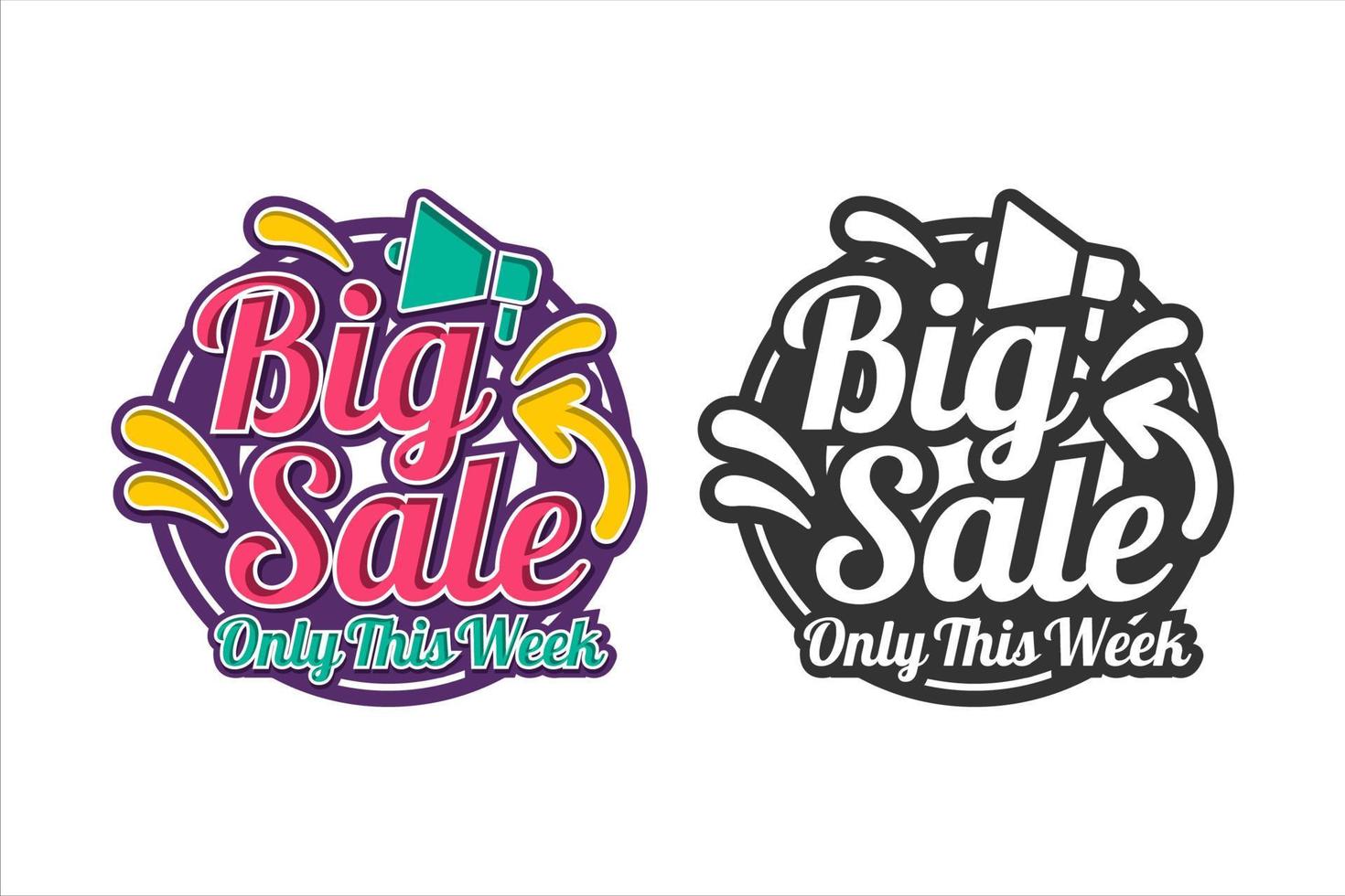 Big sale only this week design premium vector