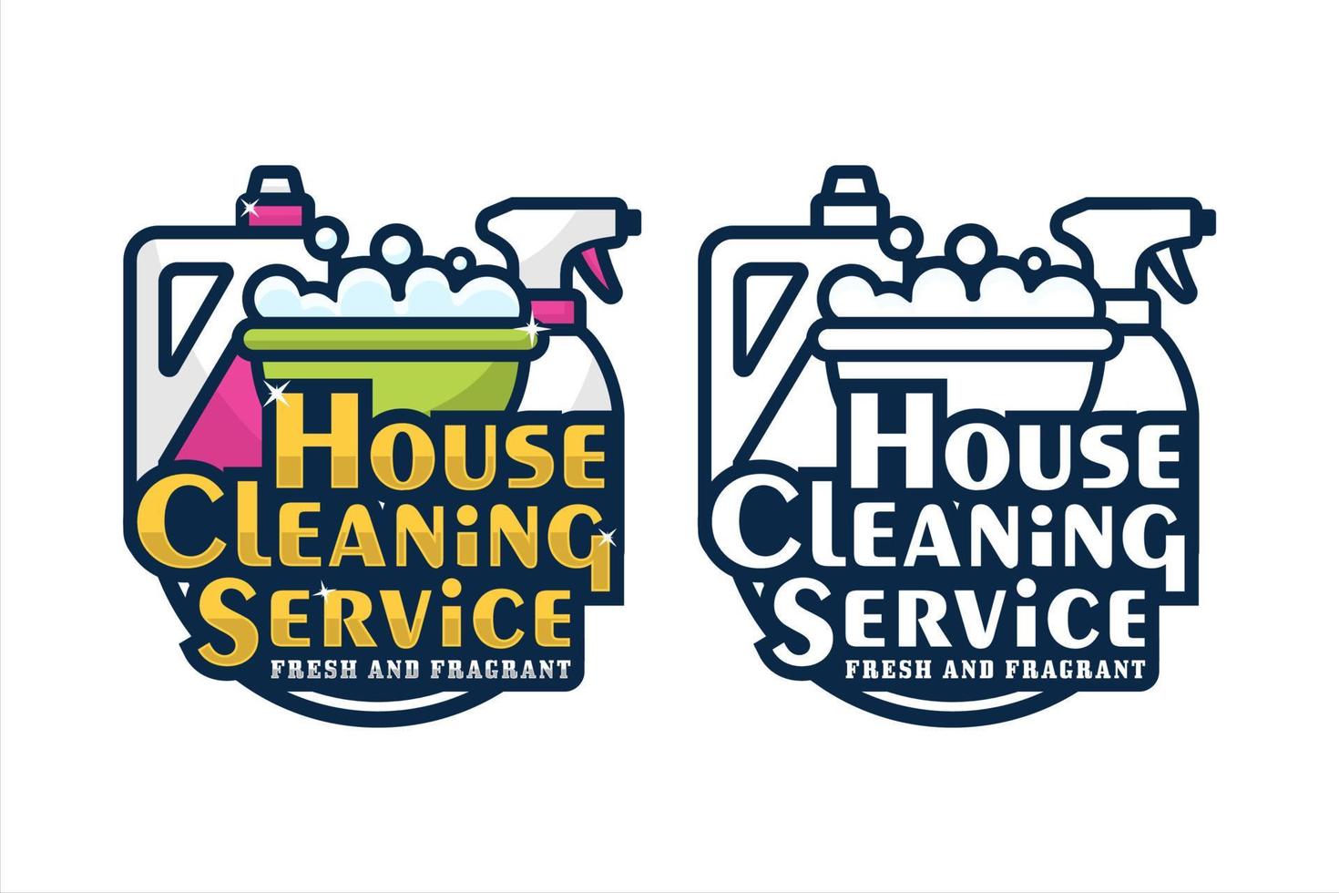 House cleaning service design logo.eps vector