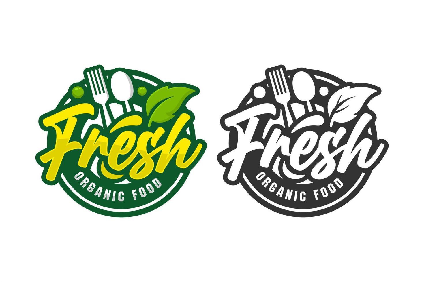 logotipo premium de diseño vectorial de alimentos frescos vector