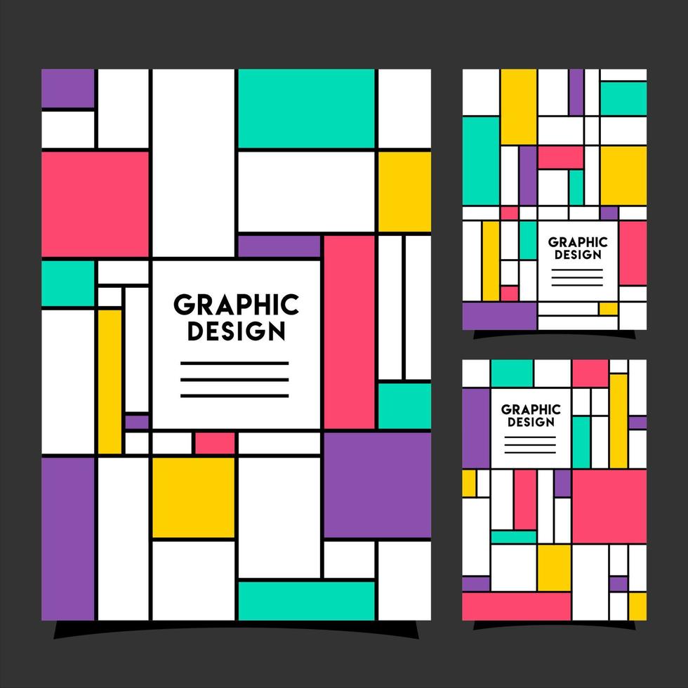 descargar portada colección de diseño de estilo bauhaus vector