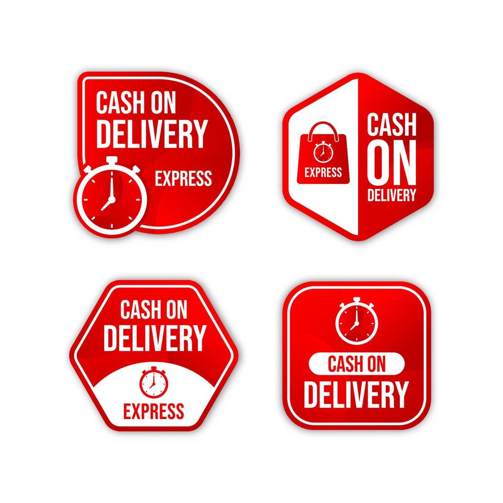 Cash on delivery express design logo collection vector