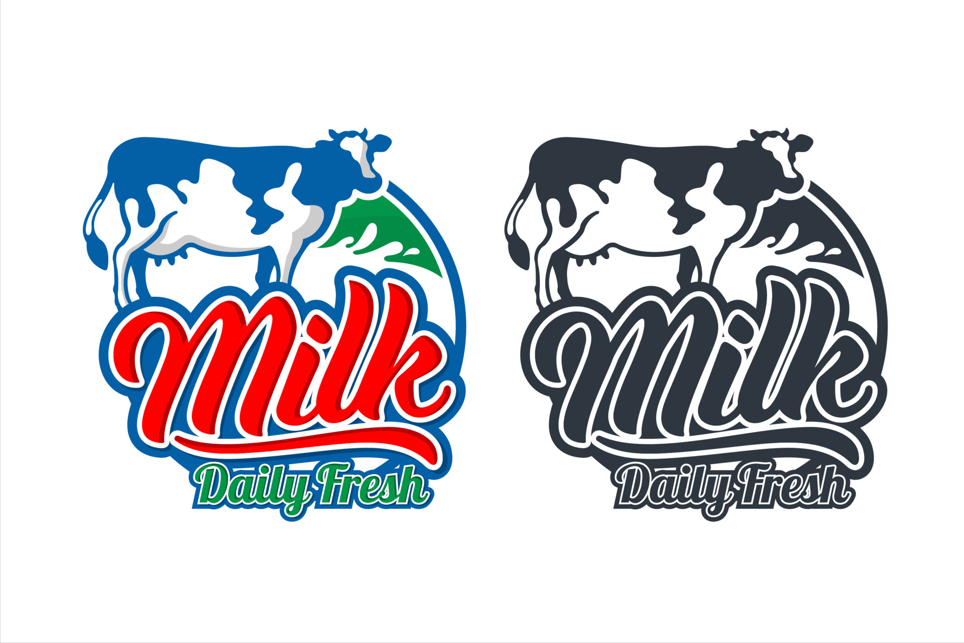 Milk daily fresh design logo 5513506 Vector Art at Vecteezy
