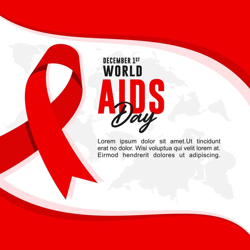 World aids day flat design background vector