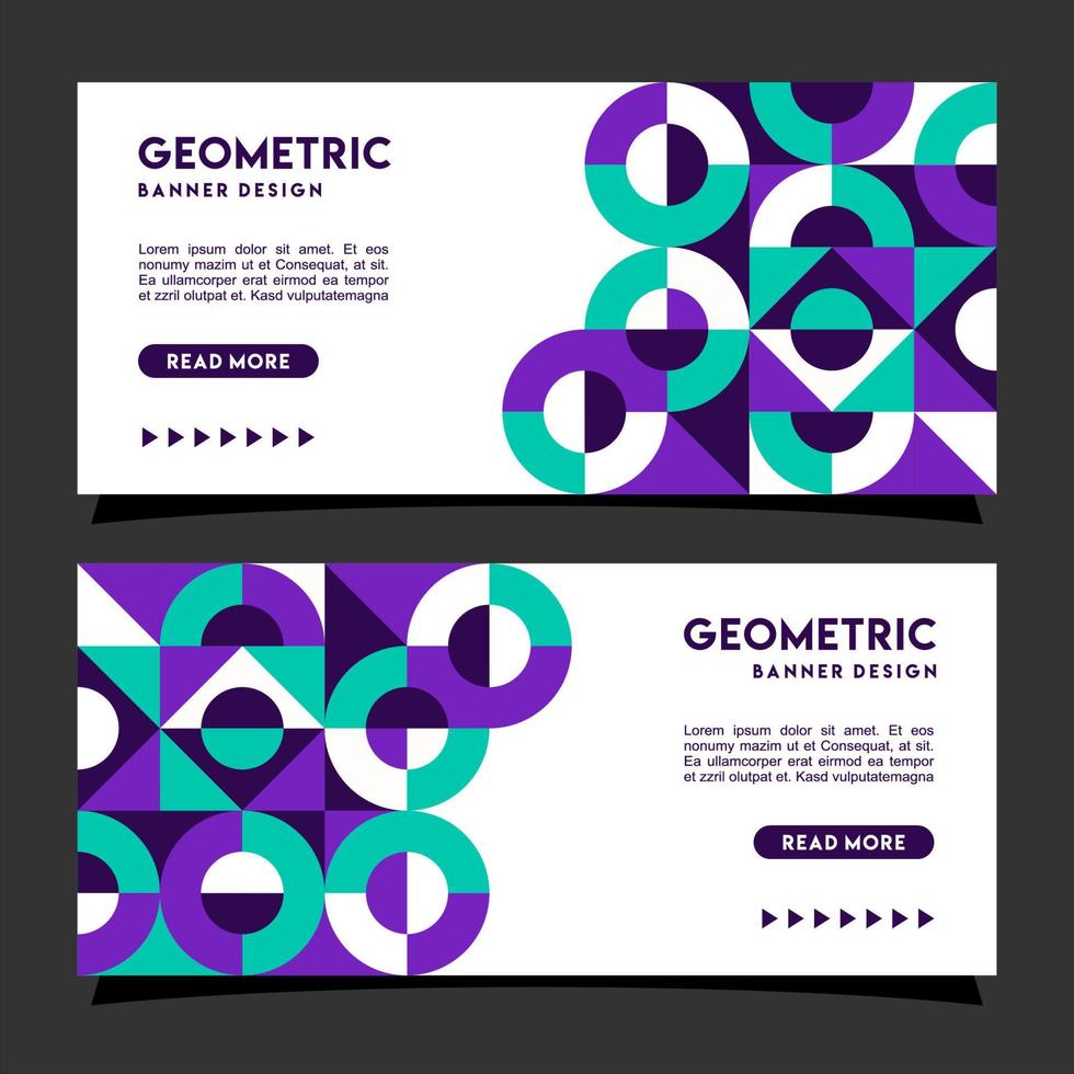 Geometric pattertn banner vector design