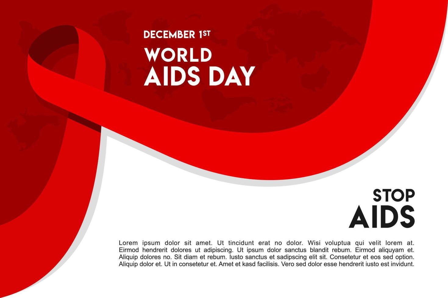 World Aids Day cover design background vector
