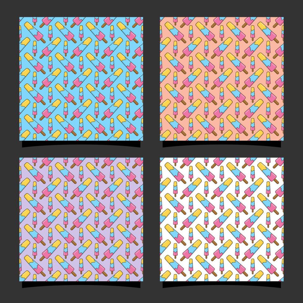 Ice cream seamless pattern design-01 vector
