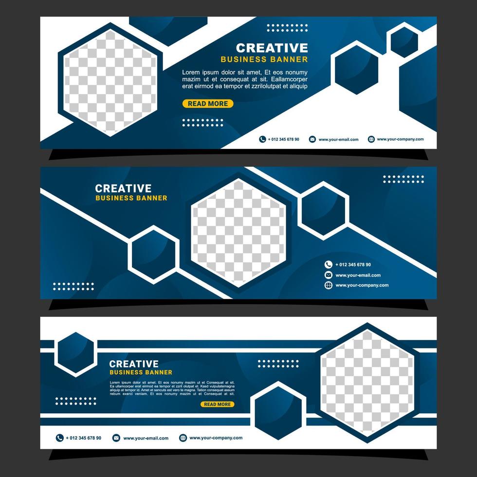 Crative business modern banner design collection vector