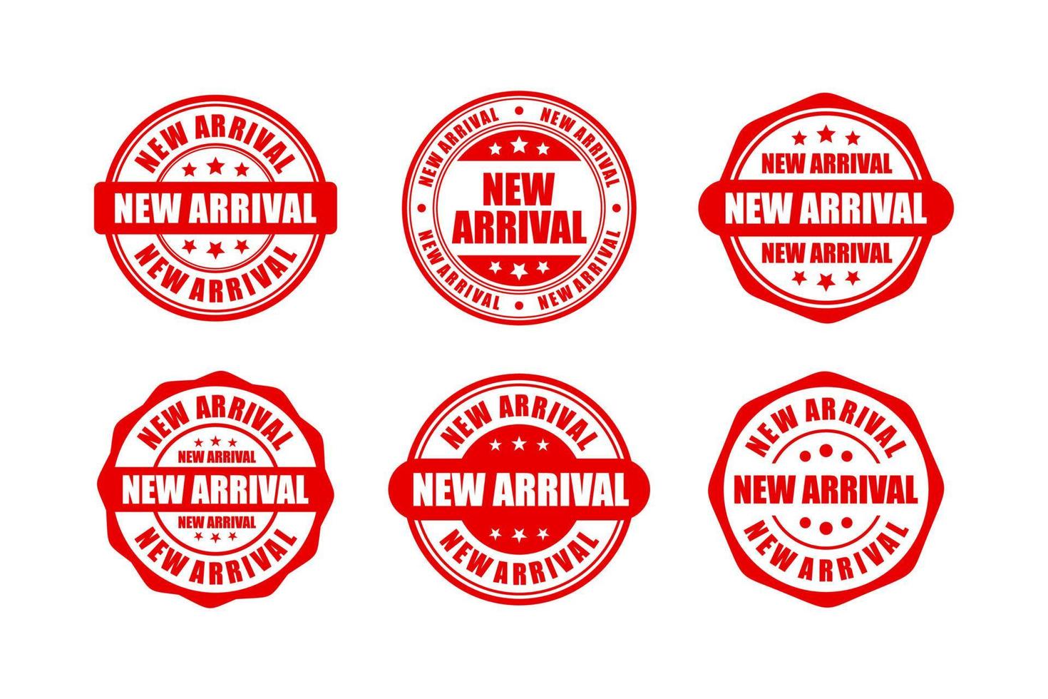 New arrival badge stamps design collection vector