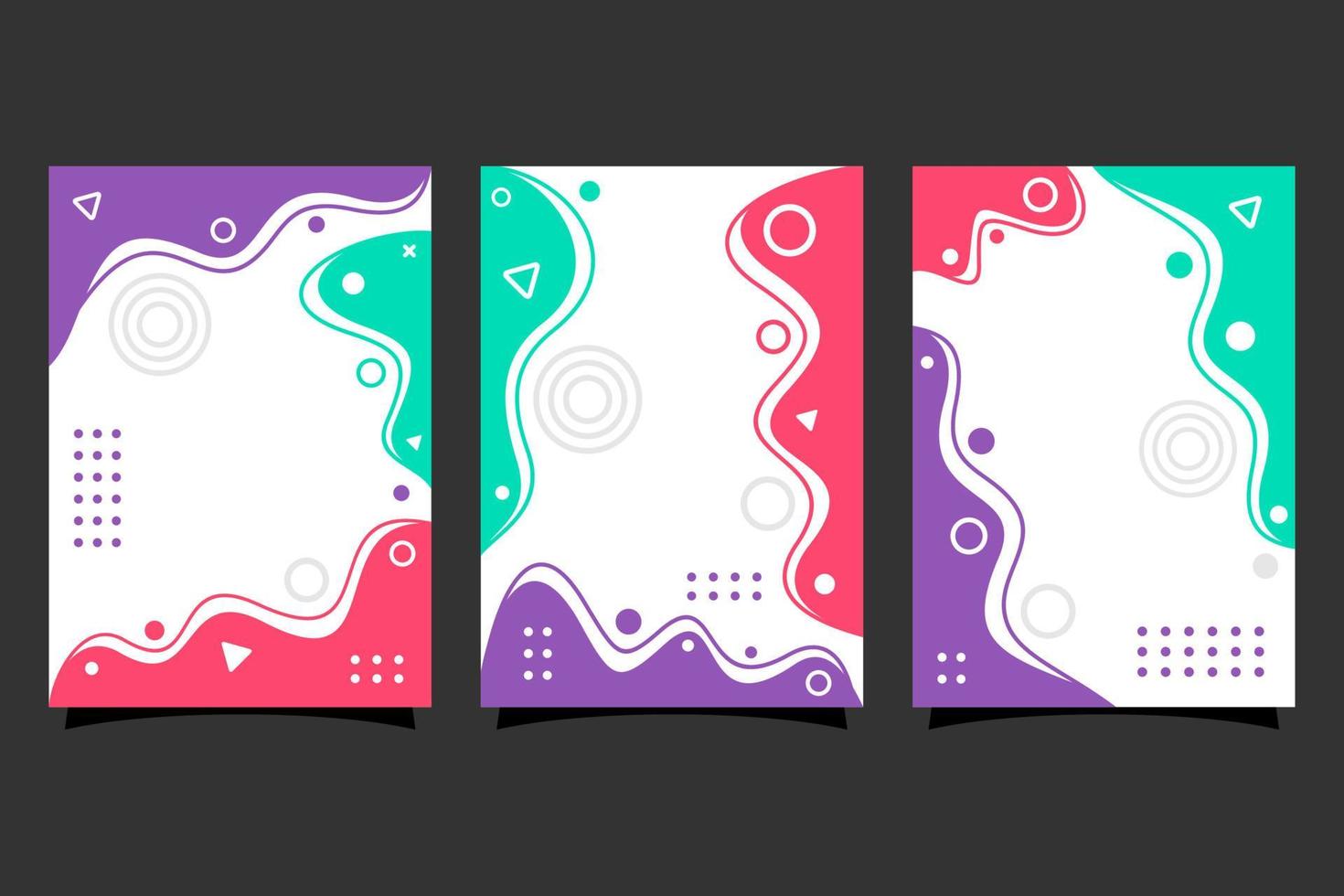Download cover design template collection vector