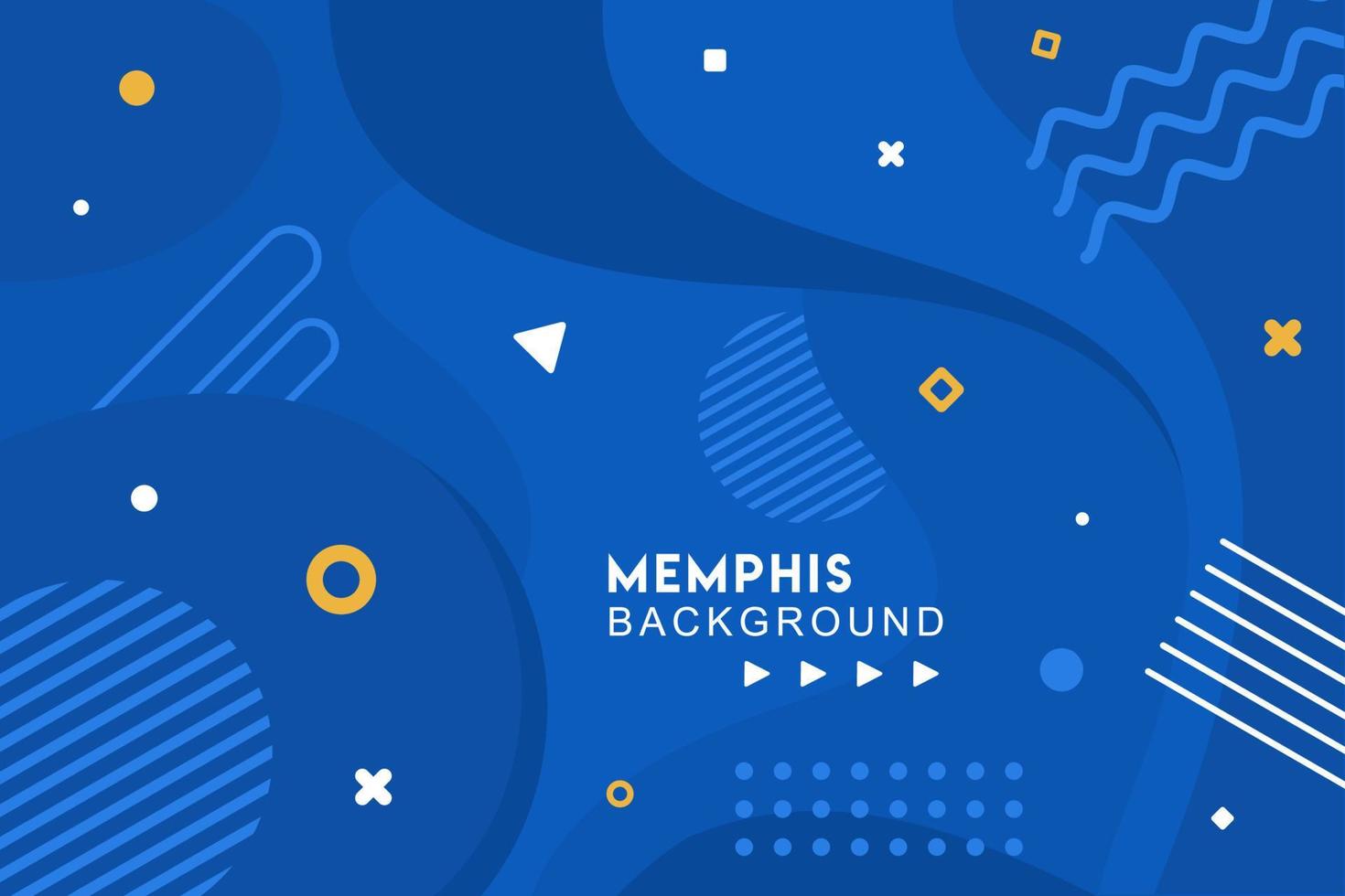 Abstract background blue memphis design vector