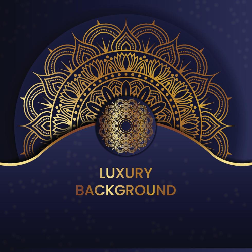 Luxury gold mandala ornate background for wedding invitation, book cover. vector