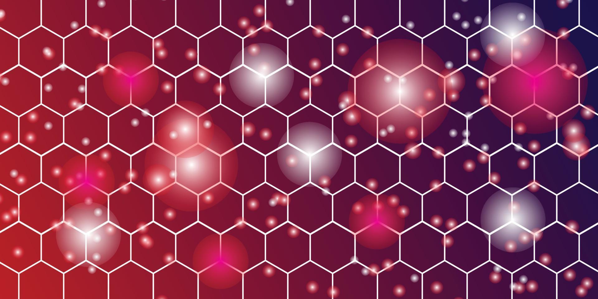 Hexagon geometric light effect background. polygon wallpaper. vector