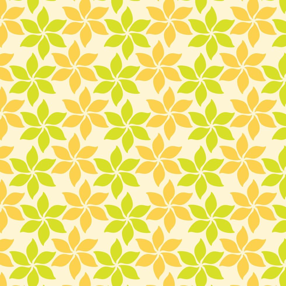 Abstract Modern Decorative Seamless Floral Geometric Yellow Pattern Background. vector