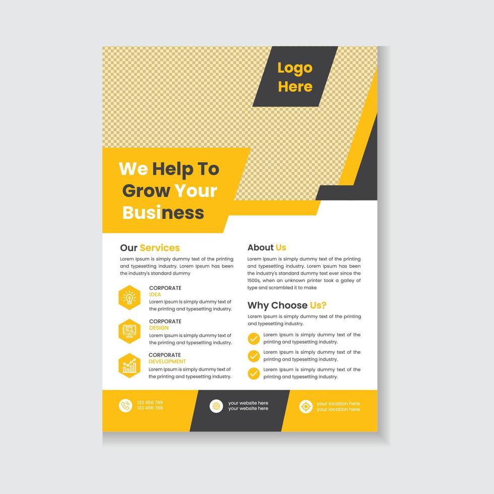 Modern Business Flyer, Cover Template Design vector