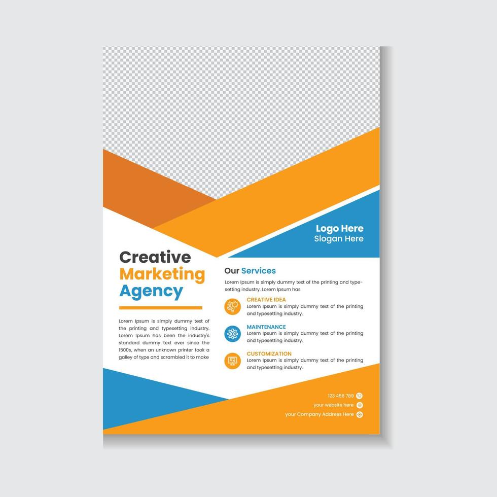 Corporate Business Flyer, Book Cover Template vector