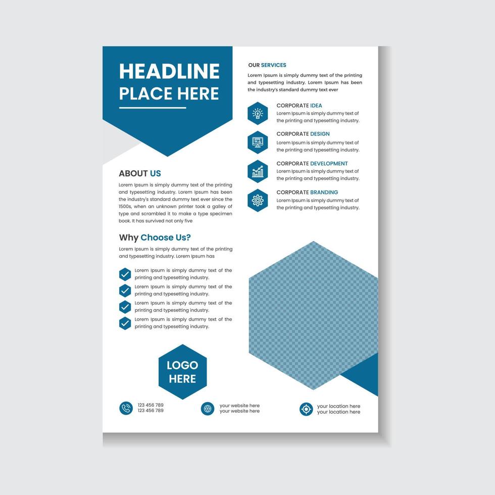 Modern And Professional Business Flyer vector