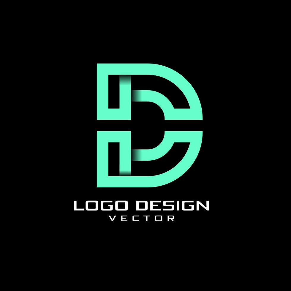 vector de diseño de logotipo de alfabeto de letra d