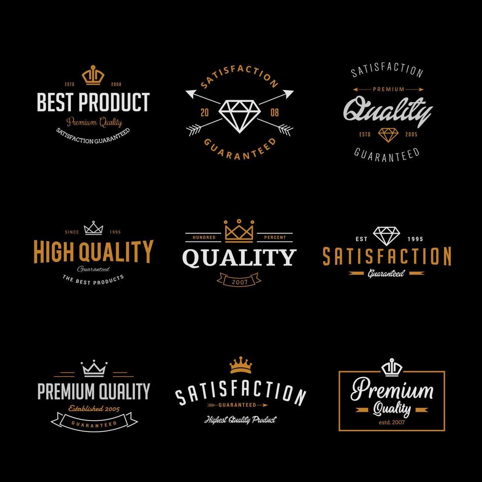 Vintage Quality Labels vector