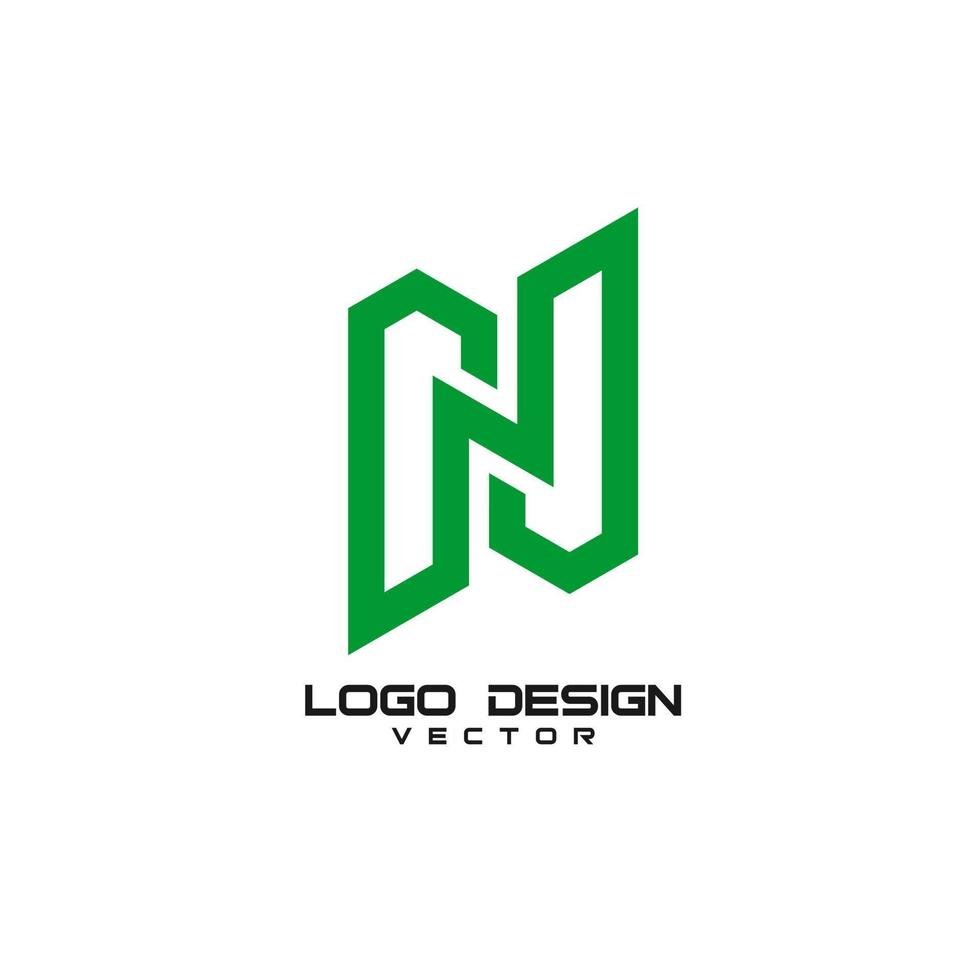 Initial N Letter Logo Design vector