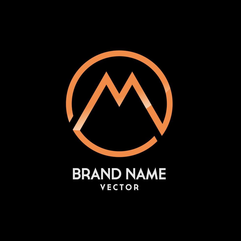diseño de logotipo de letra m creativo y minimalista vector