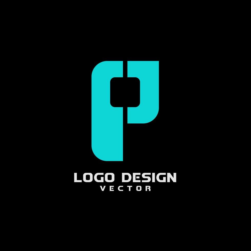 plantilla de diseño de logotipo de letra p vector