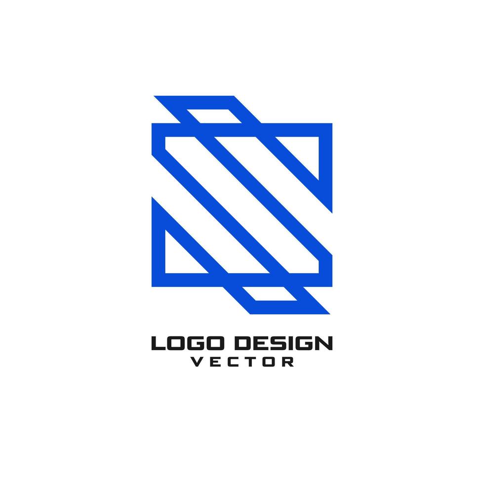 plantilla de logotipo de línea de letra s vector