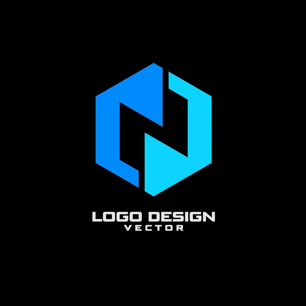 vector de diseño de logotipo de alfabeto de letra n