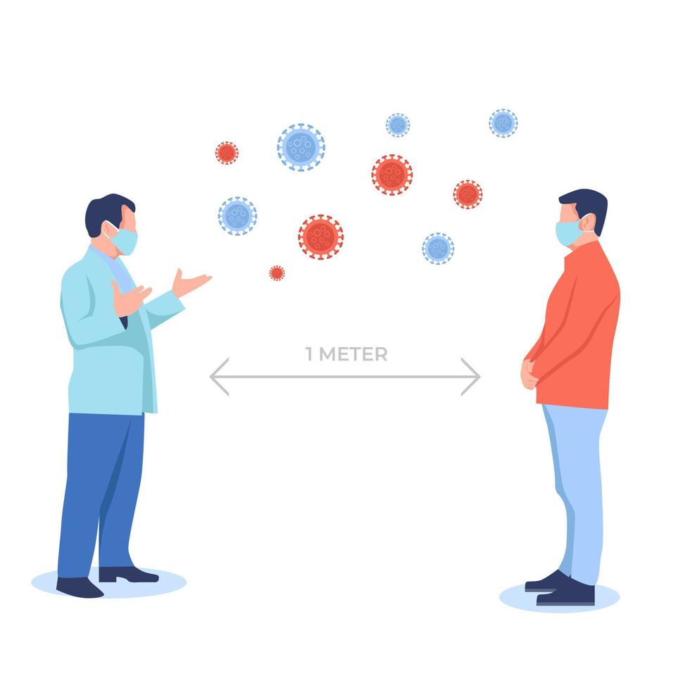 Ilustración de vector de distanciamiento social