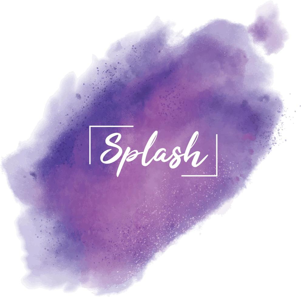 Purple Splash in Watercolor vector