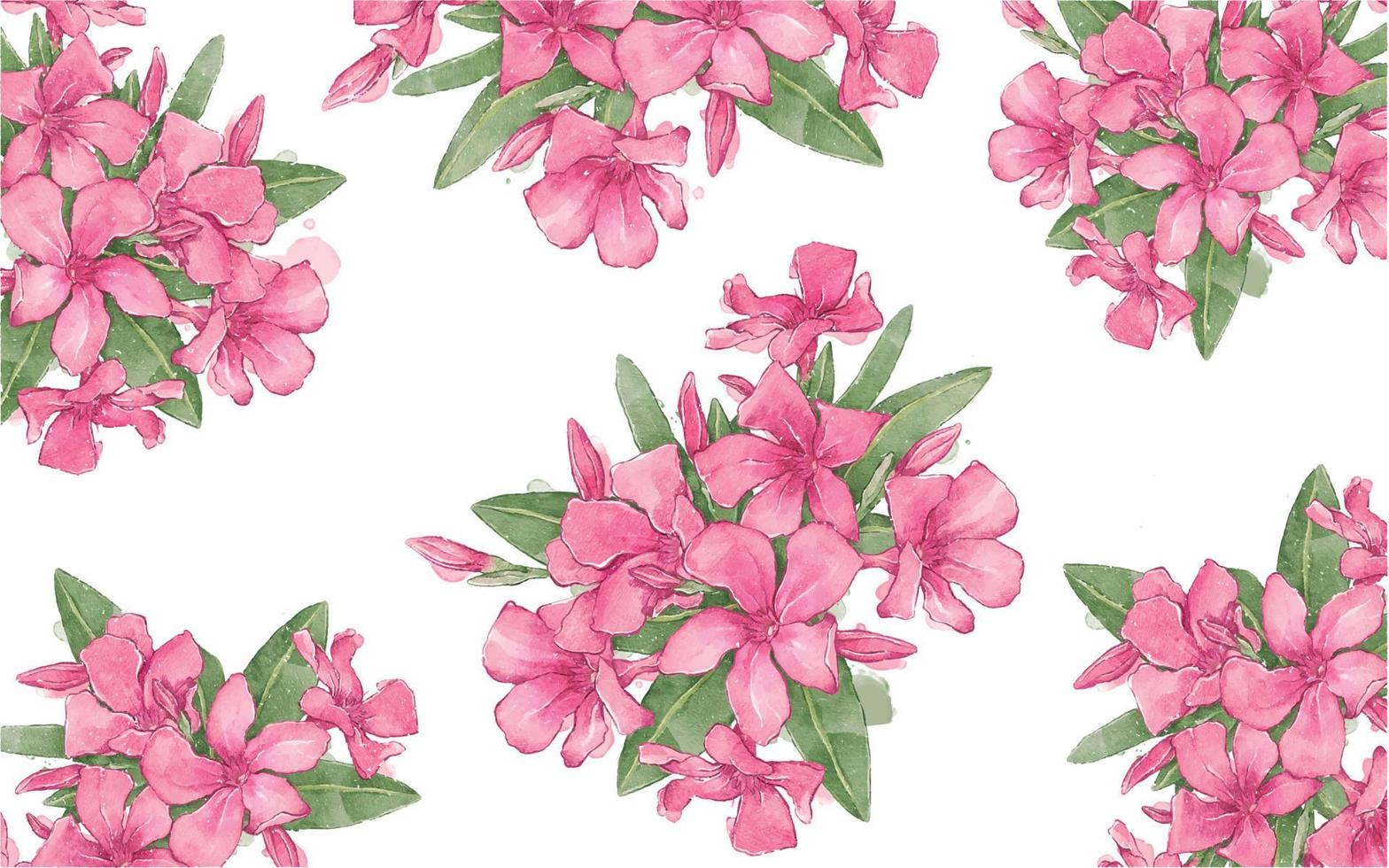 Floral background with oleanders composition vector