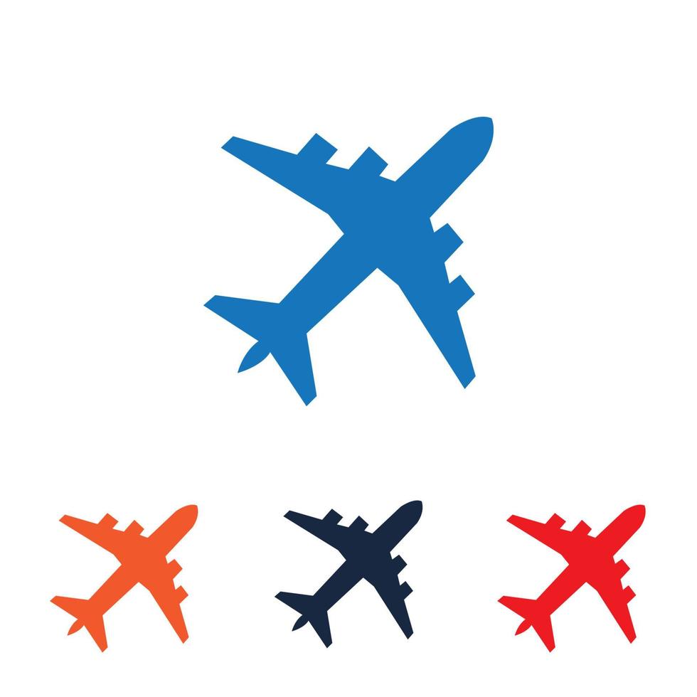 conjunto de logotipo de avión vector
