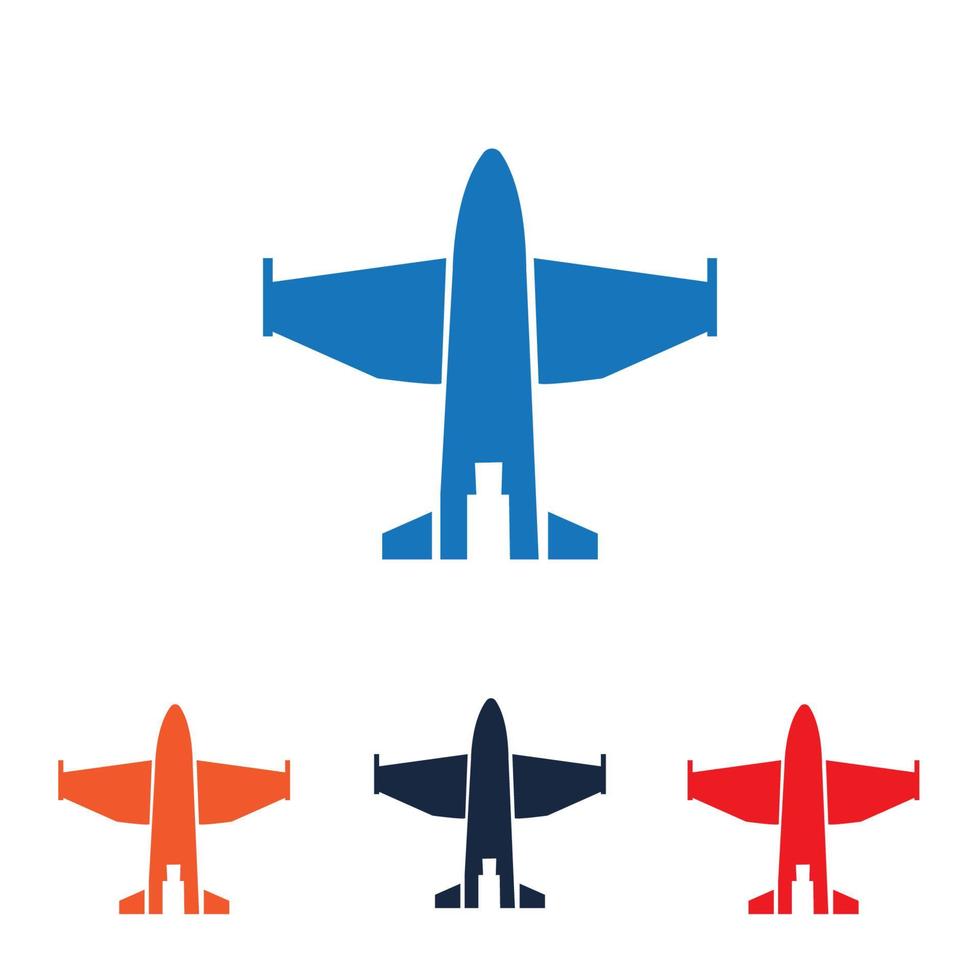conjunto de logotipo de avión vector