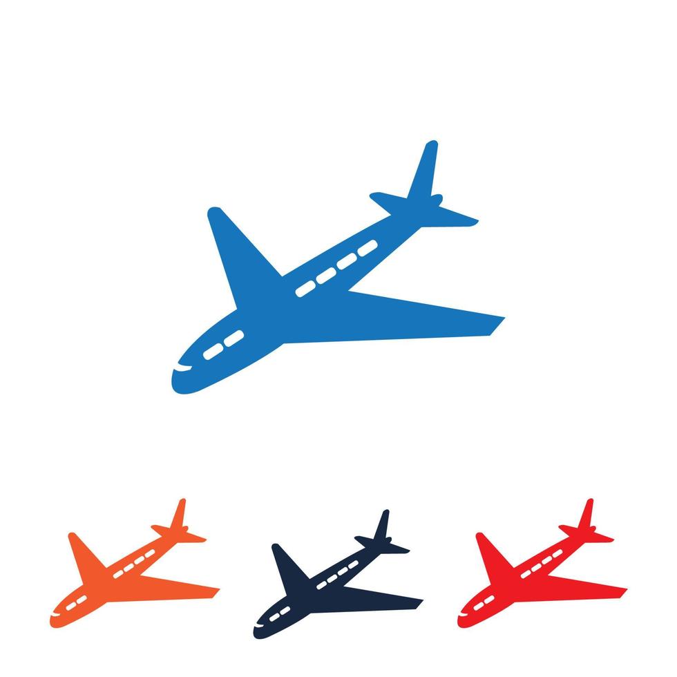 conjunto de logotipo de avión vector