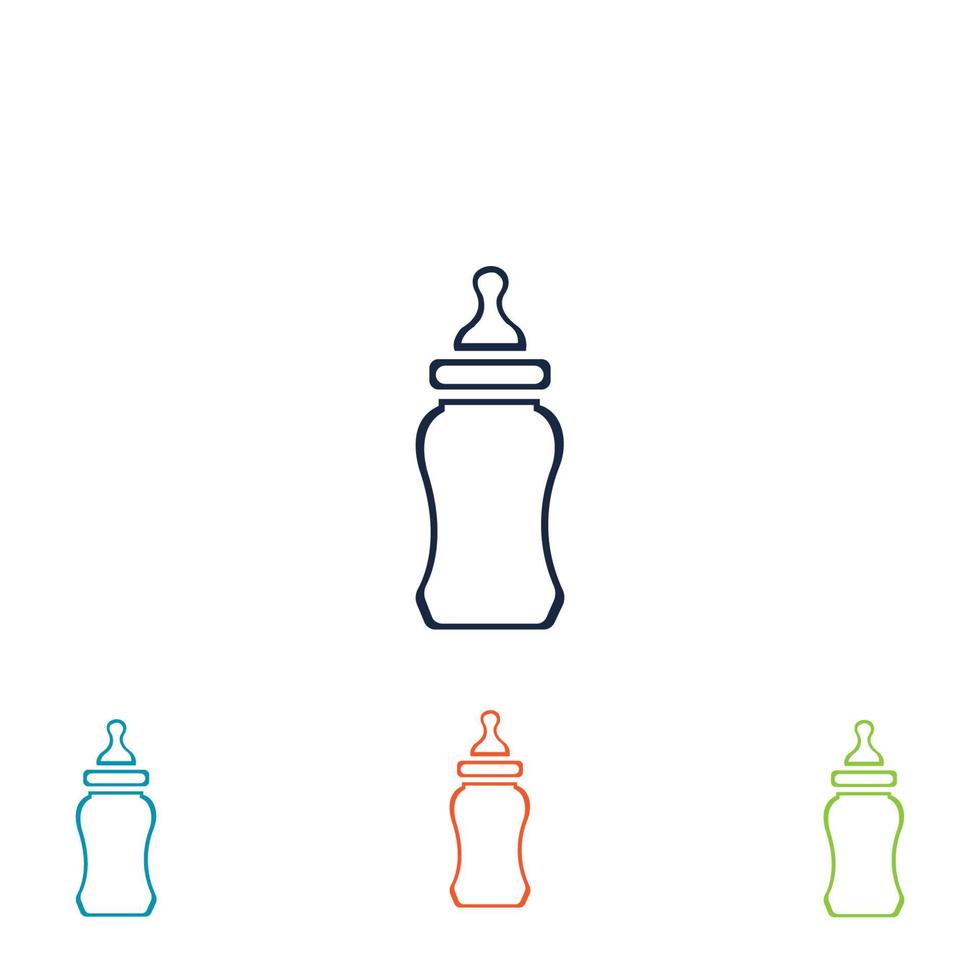 baby bottle logo vector