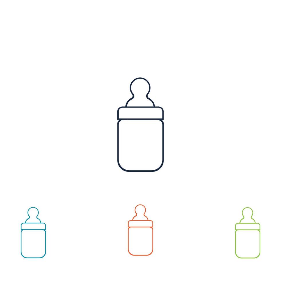 baby bottle logo vector