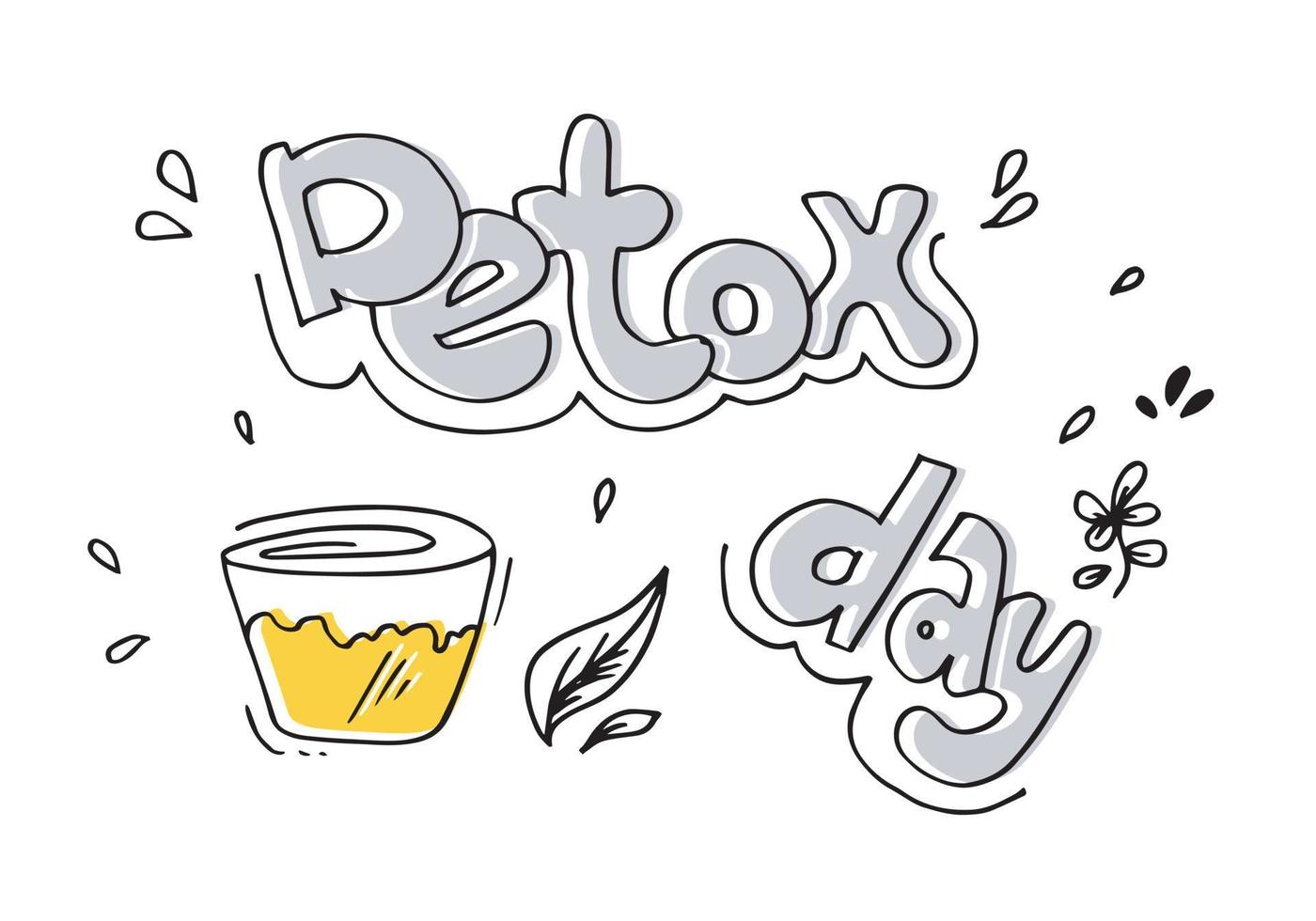 Smoothie or Detox in doodle style. for poster and banner design materials or for backgrounds. vector