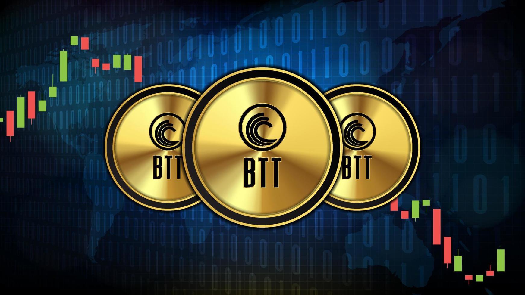 abstract futuristic technology background of BitTorrent BTT Price graph