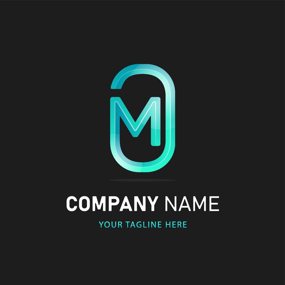 Letter O And M Logo Design, Colorful Logo Template vector