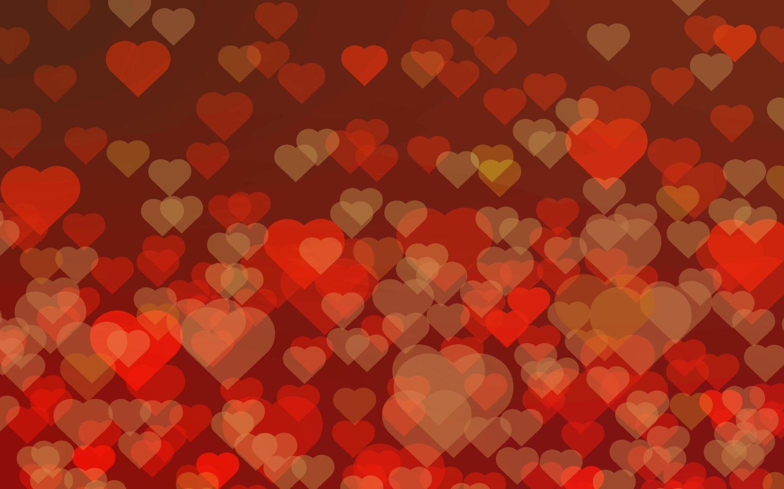 corazones fondo rojo bokeh estilo día de san valentín vector