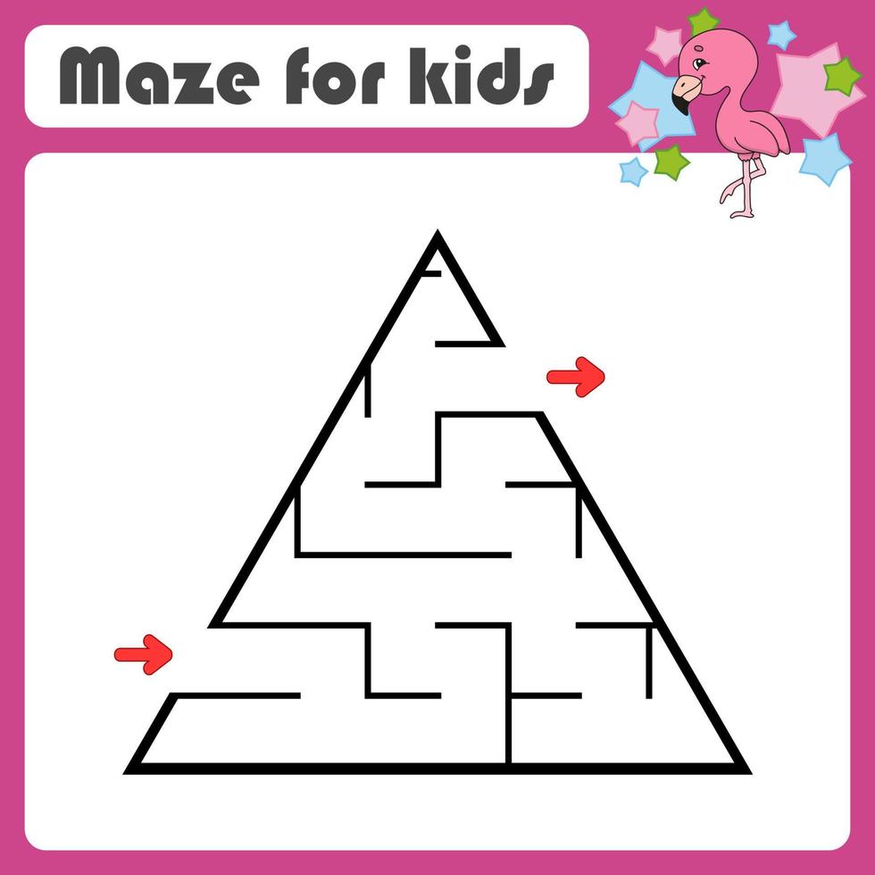 Abstract maze. Game for kids. Puzzle for children. cartoon style. Labyrinth conundrum. Color vector illustration. Find the right path. Cute character. Animal theme.