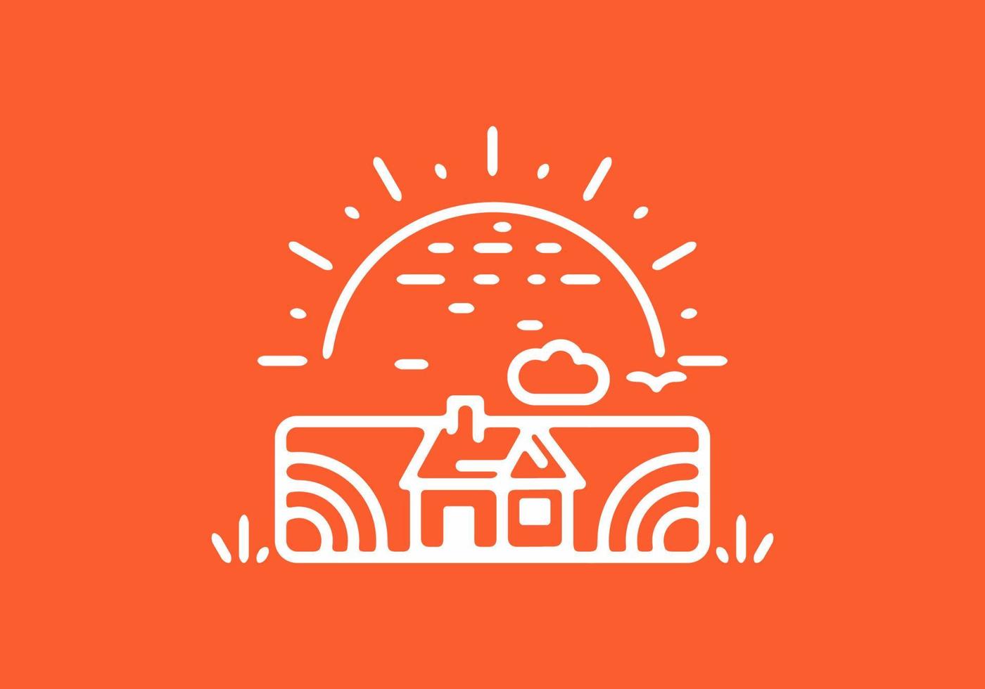 House line art illustration graphic vector
